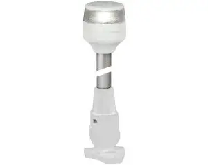 2NM NaviLED 360 All Round White Fold Down Pole Navigation Lamp - White Base